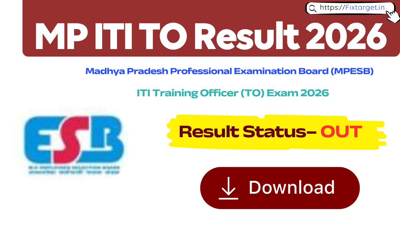 MP ITI TO Result 2026
