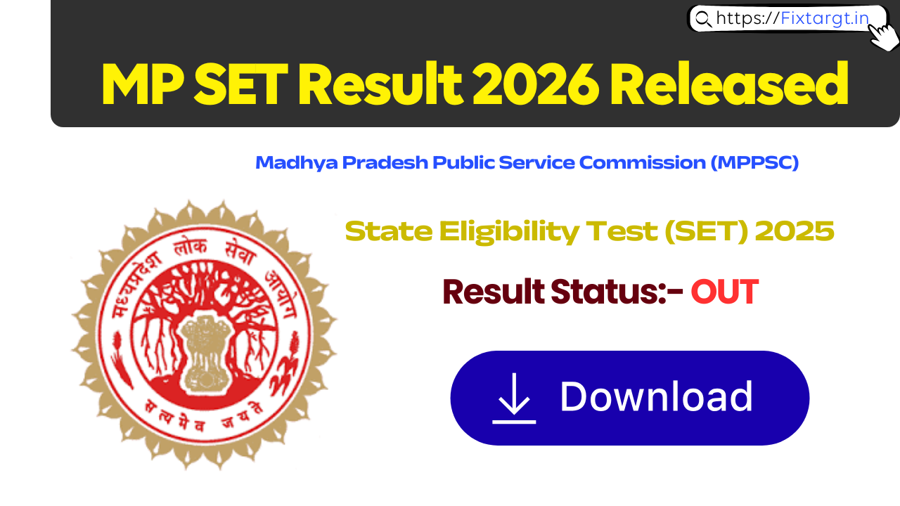 MP SET Result 2026