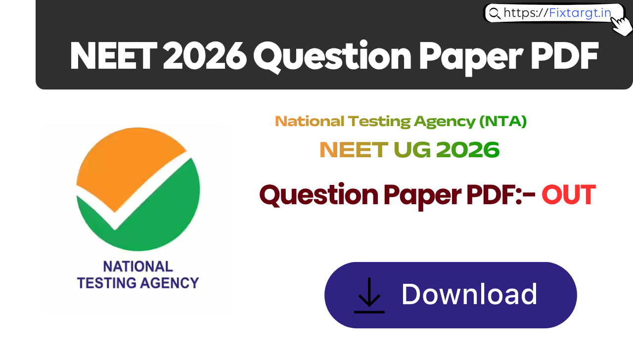 NEET 2026 Question Paper PDF Download