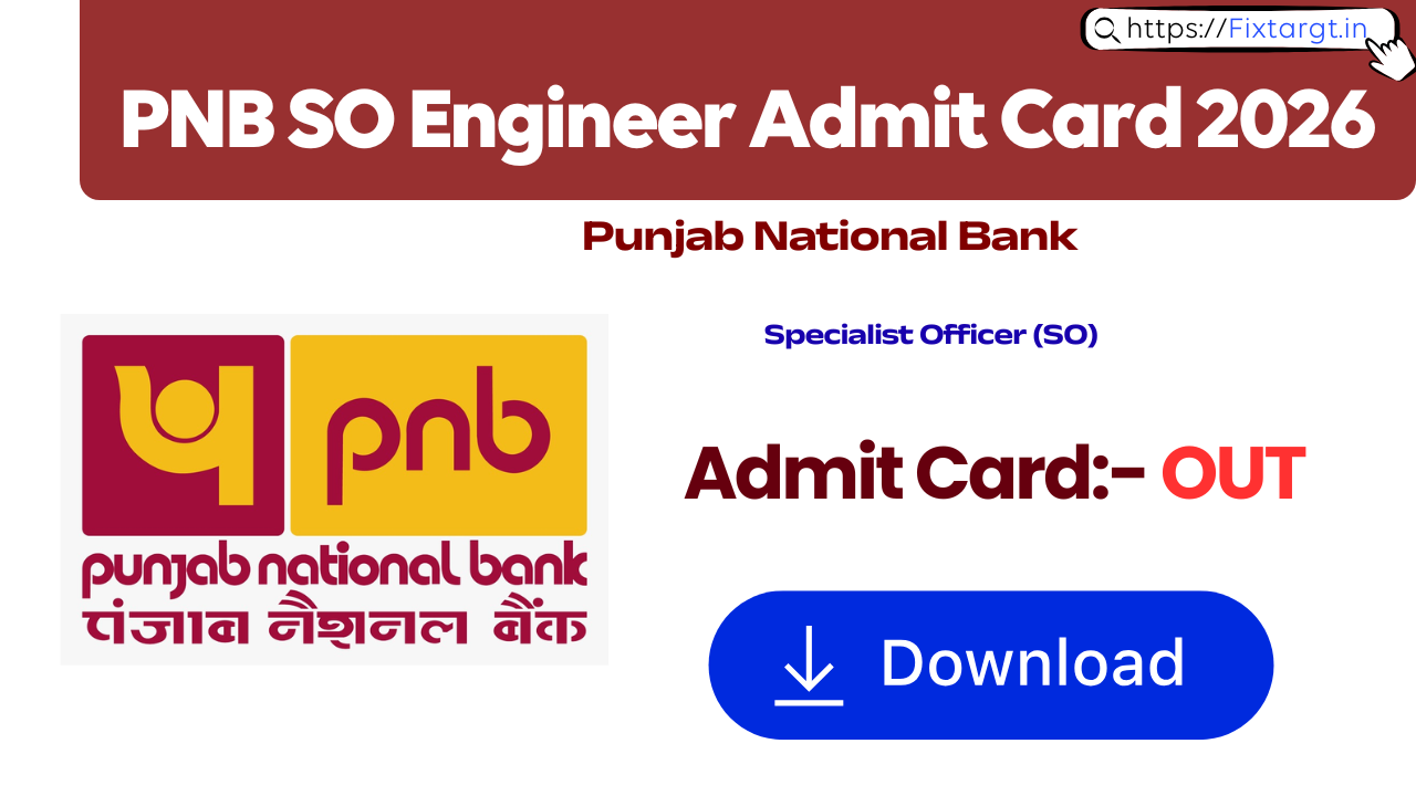 PNB SO Engineer Admit Card 2026