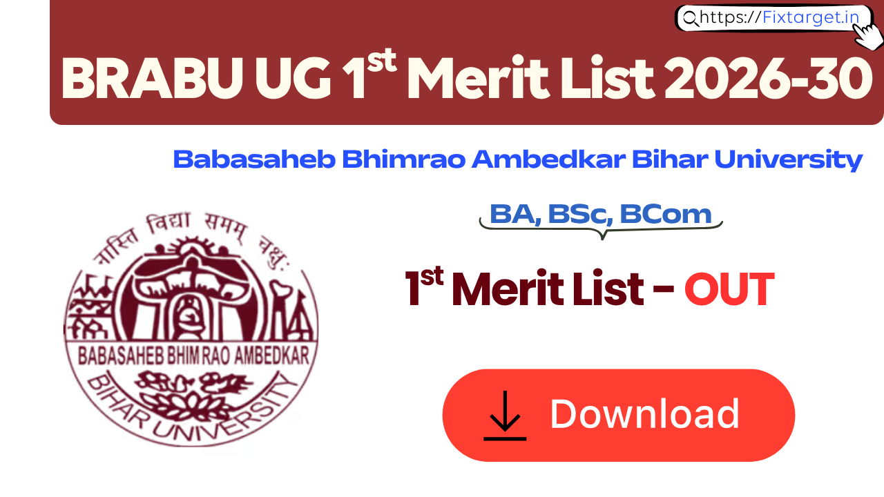 BRABU UG Admission Merit List 2026-30