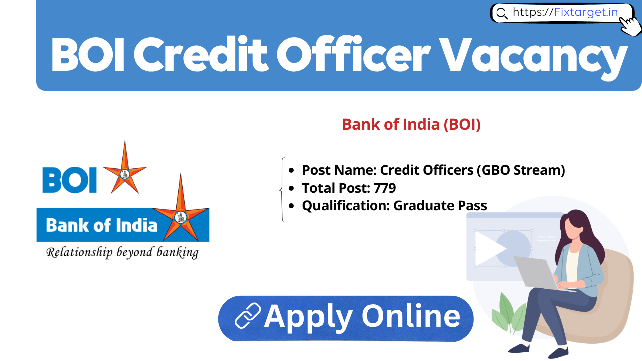 Bank of India Credit Officer Recruitment 2026