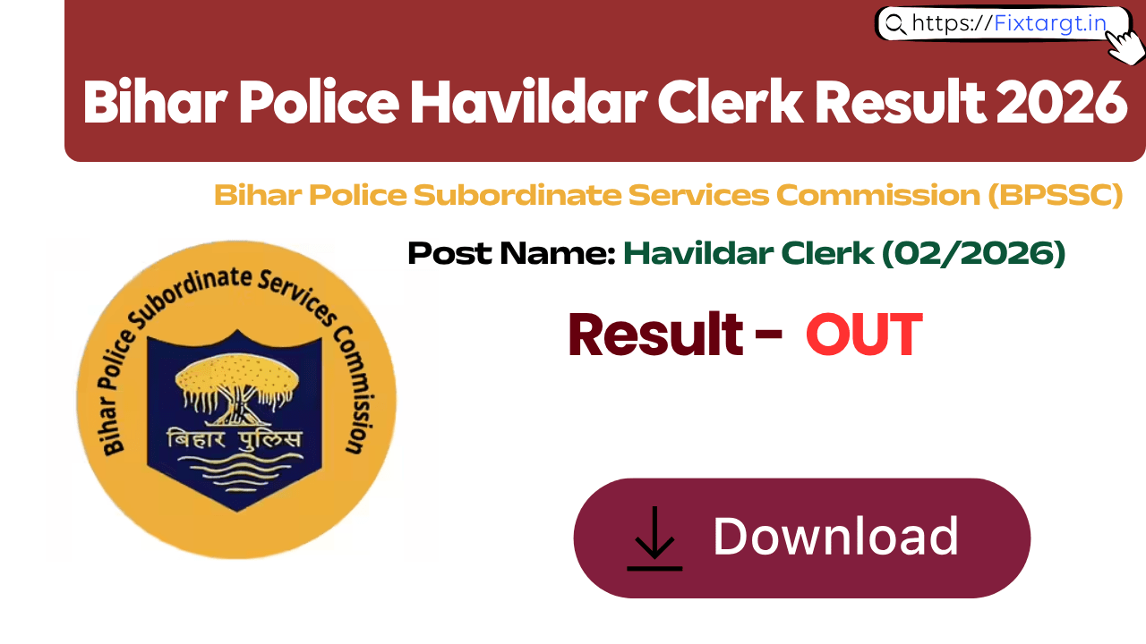 Bihar Police Havildar Clerk Result 2026