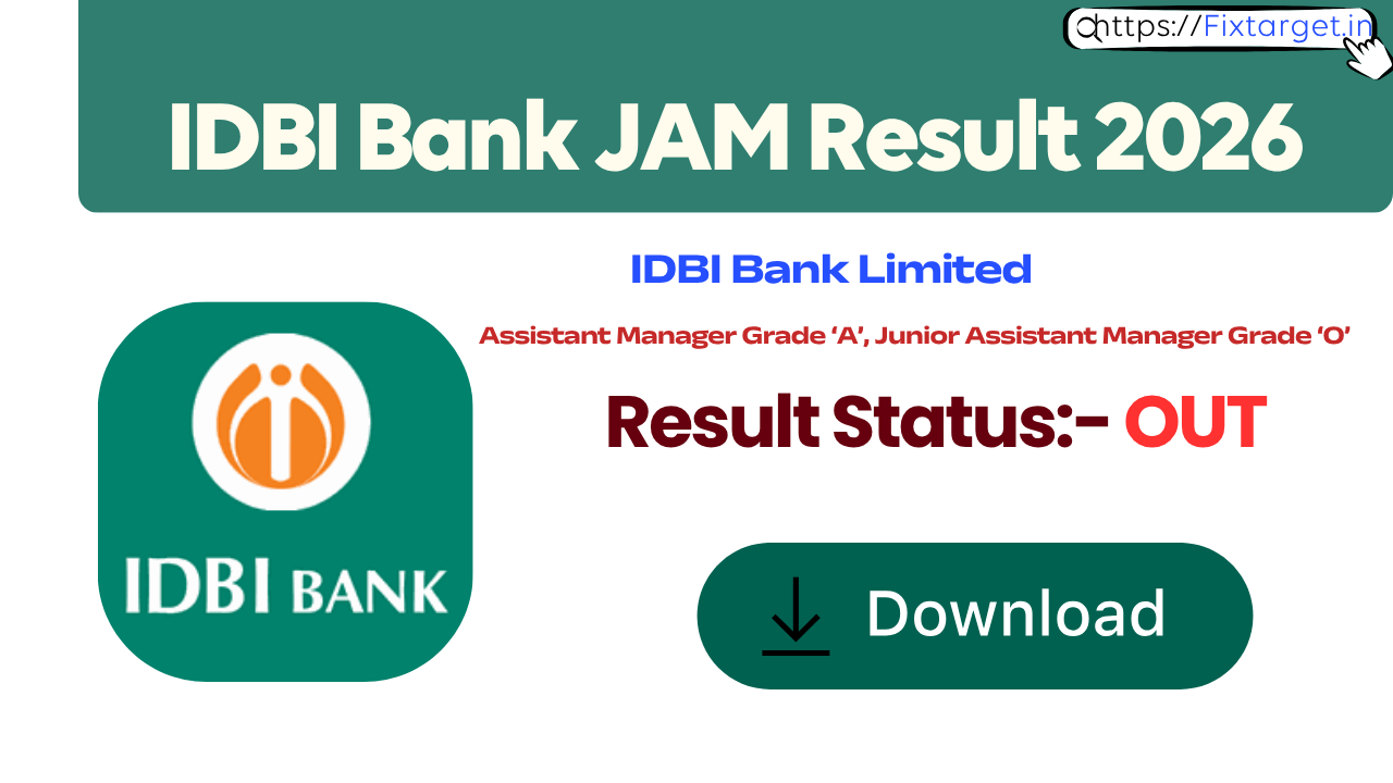IDBI Bank JAM Result 2026