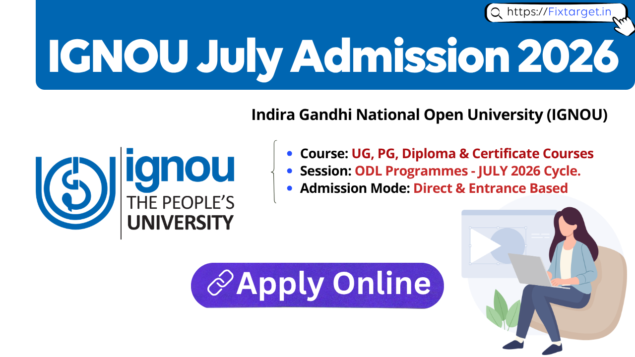 IGNOU July Admission 2026