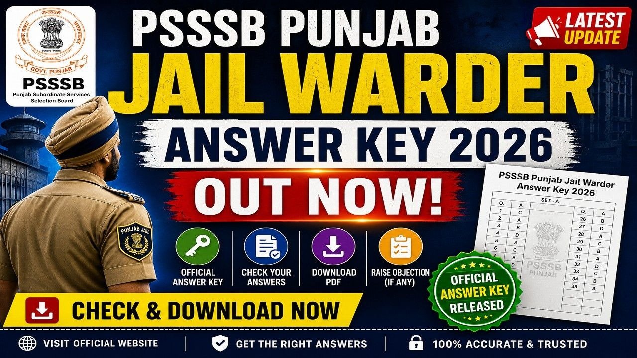 PSSSB Punjab Jail Warder Answer Key 2026