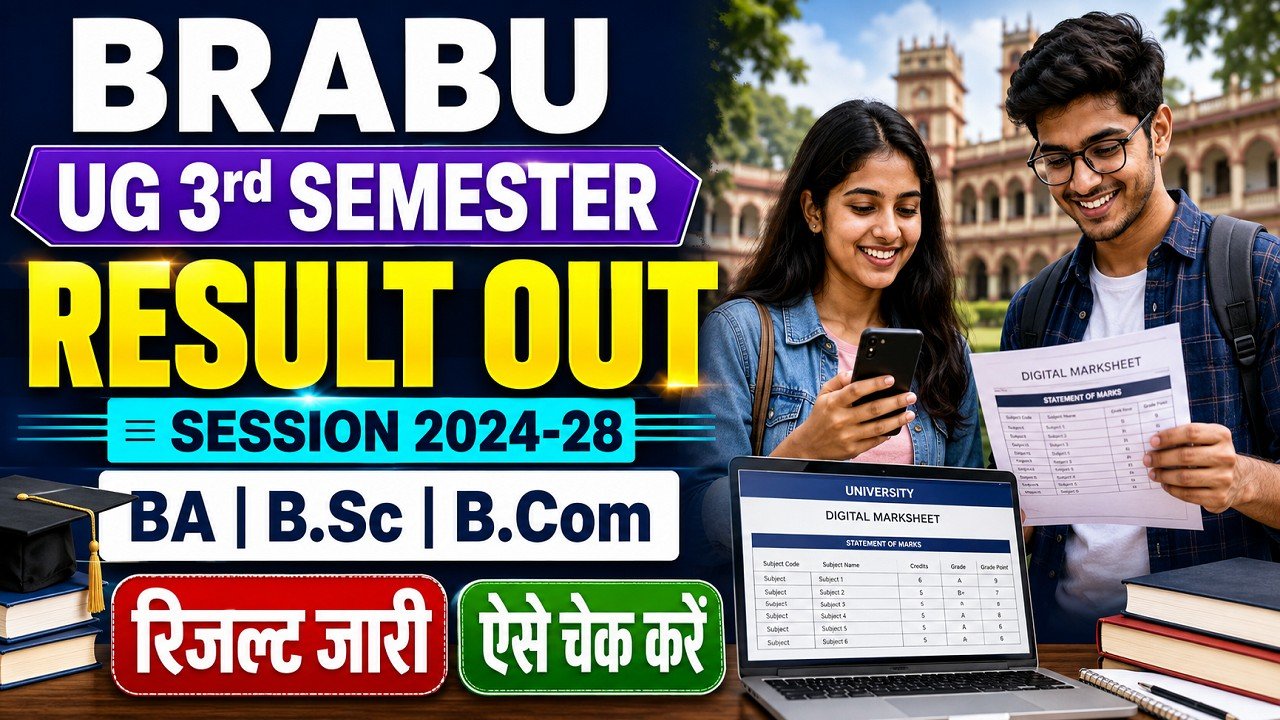 BRABU UG 3rd Semester Result 2024-28