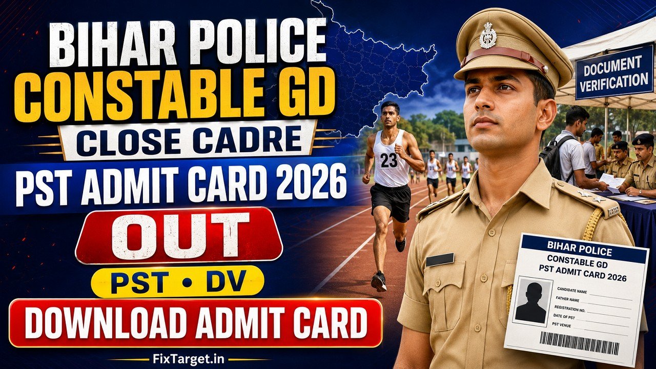 Bihar Police Constable GD Close Cadre PST Admit Card 2026