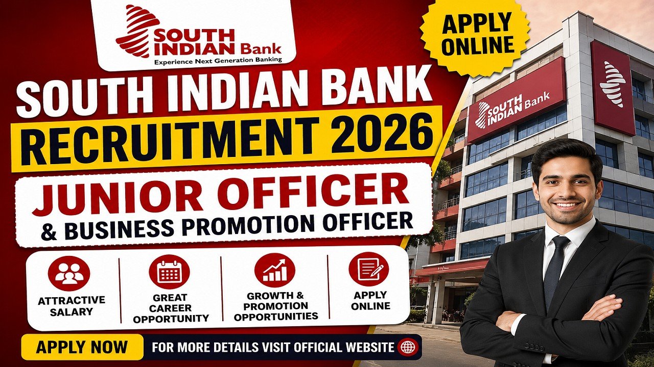 South Indian Bank Junior Officer Recruitment 2026