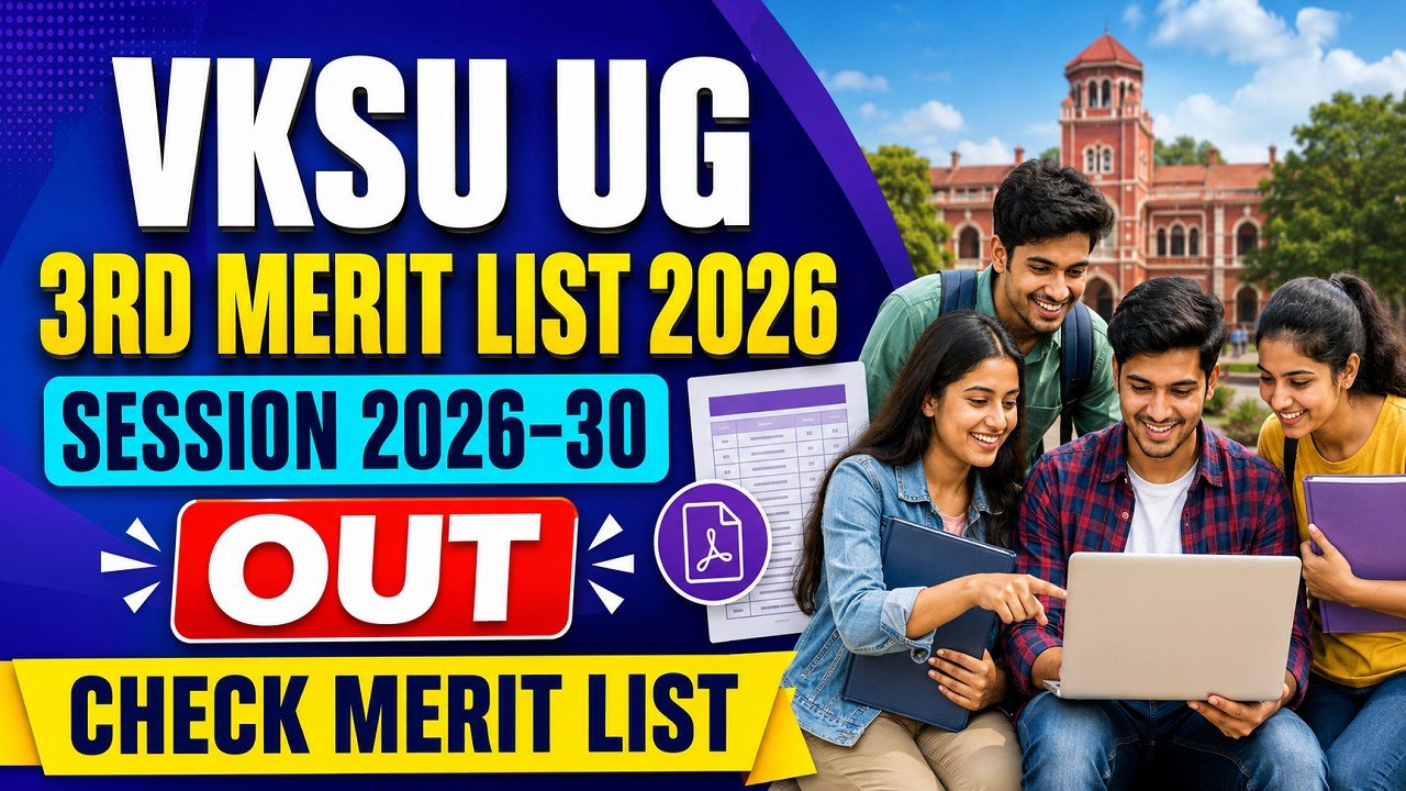 VKSU UG 3rd Merit List 2026