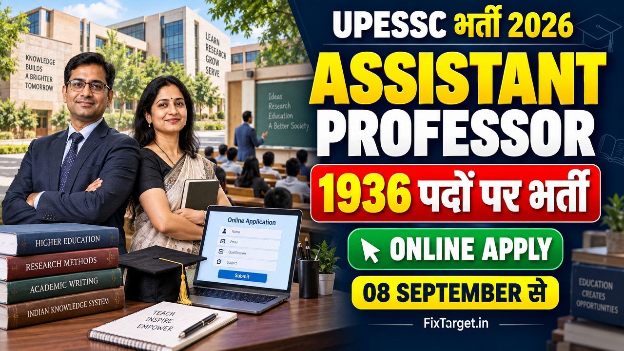 UPESSC Assistant Professor Recruitment 2026