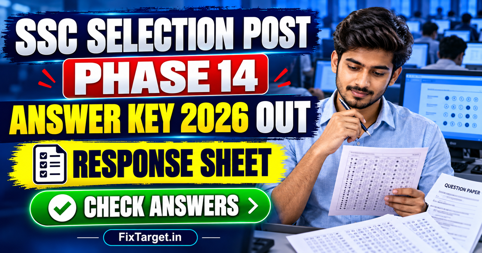SSC Selection Post Phase 14 Answer Key 2026