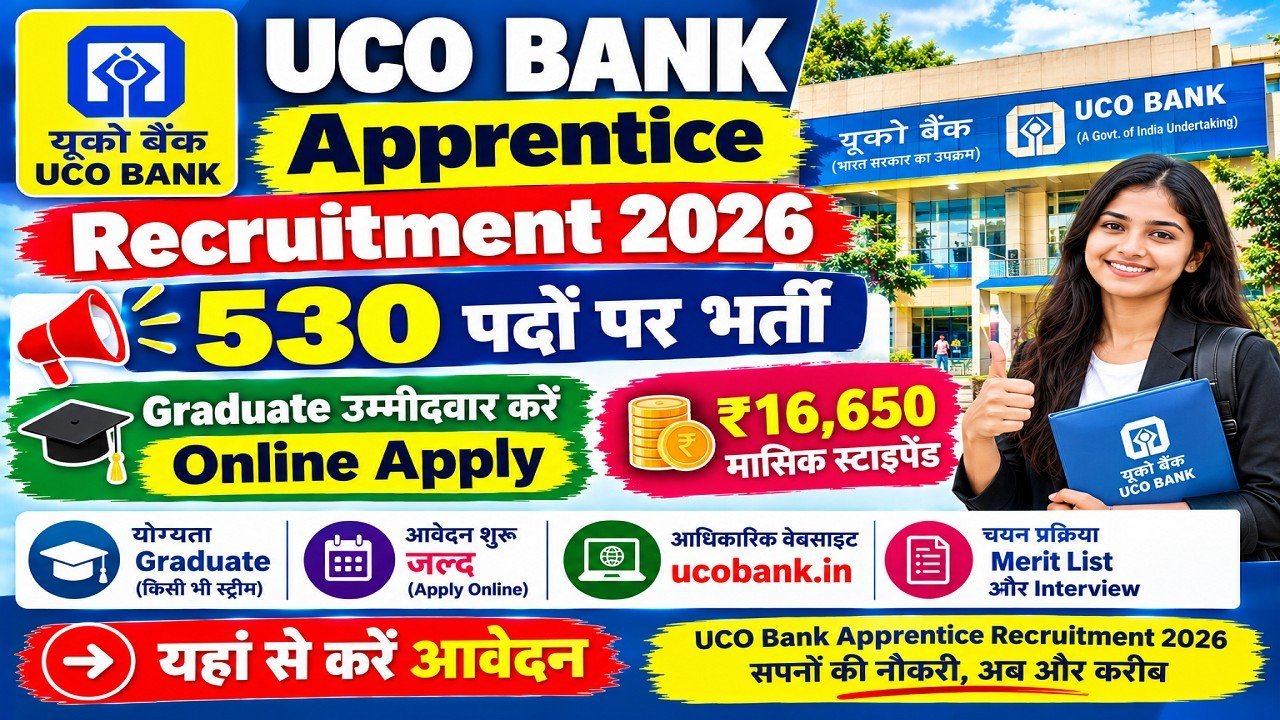 UCO Bank Apprentice Recruitment 2026